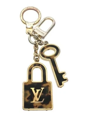 $214 • Buy Auth LOUIS VUITTON Porte Cles Confidenc Gold Bag Charm Key Ring Key Chain #5264D