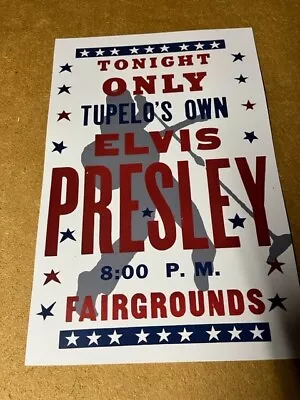 Elvis Presley 1957 Tupelo Mississippi Cardstock Concert Promo Poster 12x18 • $8.99