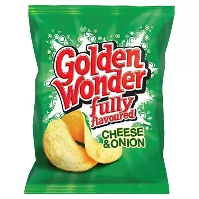 £17.99 • Buy Golden Wonder Cheese And Onion Crisps 32.5g 32 Pack