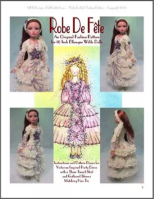  Robe De Fête   Fashion Pattern For Ellowyne  Wilde • $15.99