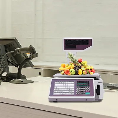 Commercial Digital Food Price Computing Scale 66lbs With Dual Label Printer Fast • $306.85