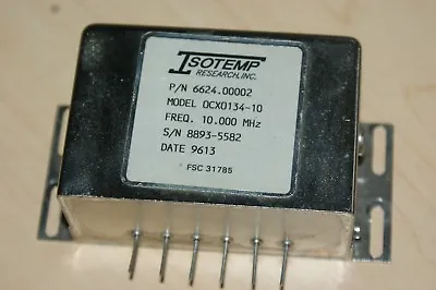 Isotemp 10 MHz Ovenized 10 MHz Oscillator  OCXO 134-10 12 VDC Sine Wave Output • $24