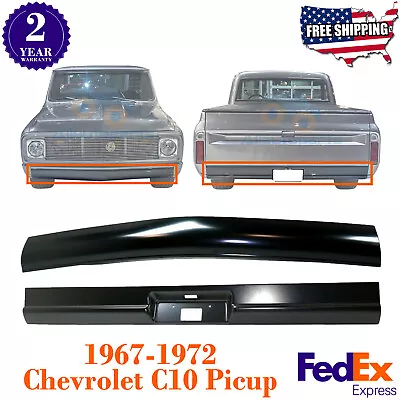 Front + Rear Bumper Steel For 1967-1972 Chevrolet C10 Pickup Fleetside • $340.97