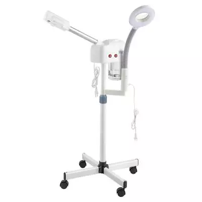 Pro 2In1 Facial Steamer 5xLED Magnifying Lamp Hot Ozone Spa Salon Beauty Machine • $62.95