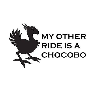 Decal Vinyl Truck Car Sticker - Video Game Final Fantasy My Other Car Chocobo • $4