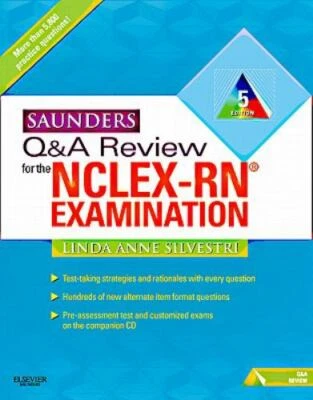 $5.24 • Buy Saunders Q & A Review For The Nclex-Rn(r) Examination By Silvestri, Linda Anne