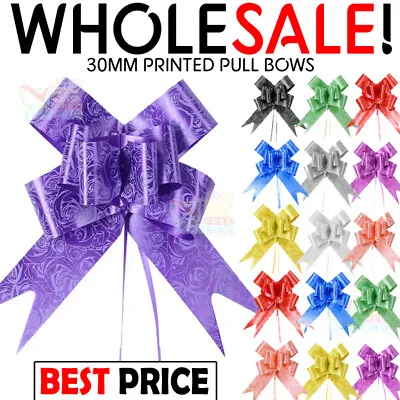 100pc Pull Bows 30mm Large Small Gift Wrap Florist Ribbon Wedding Car Decoration • £115.95