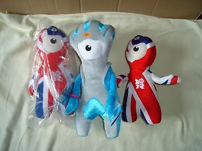 Official London 2012 Olympics 12” Union Jack Wenlock X2 & Mandeville Mascots  • £6.99