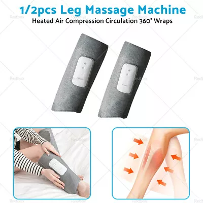 Rechargeable Calf Leg Electric Massager Heated Air Compression Circulation Wraps • $41