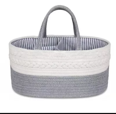 £14.99 • Buy Baby Diaper Caddy-Nursery Storage Bin, Nappy Toys Storage Basket Diaper Tote Bag