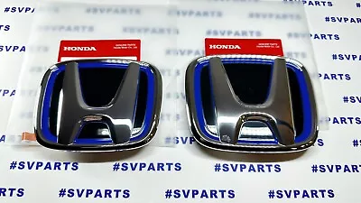 GENUINE OEM HONDA E:HEV Black Glossy EMBLEM FOR HONDA CIVIC FE 2021-23 (SET 2PC) • $74.99