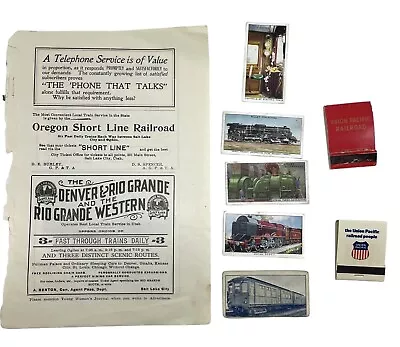 Railroad Train Tobacco Cards Matchbooks Advertisement 1903-1960 • $19.99