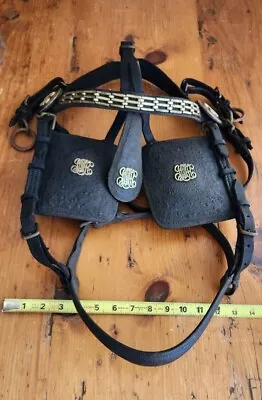 Large Vintage Antique Brass Horse Blinders Harness Western Decor • $24