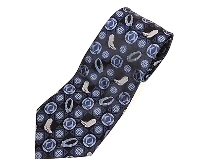 Circle S By Sidram Neckwear Silk Necktie Western Boots And Ropes Blue 62 Inch • $18