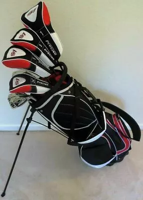 Tall Mens Complete Golf Club Set +1  Driver Woods Hybrid Irons Putter Stand Bag • $529.99