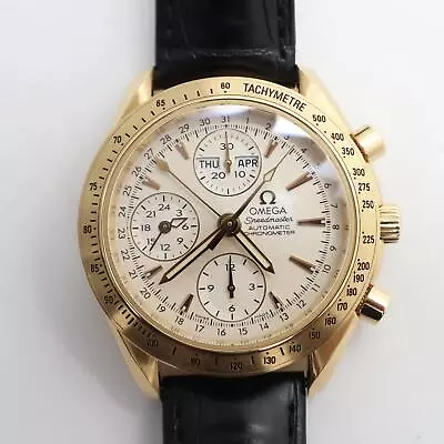 Omega 323.53.40.44.02.001 Speedmaster Calendar 18K Yellow Gold Automatic Watch • $9988