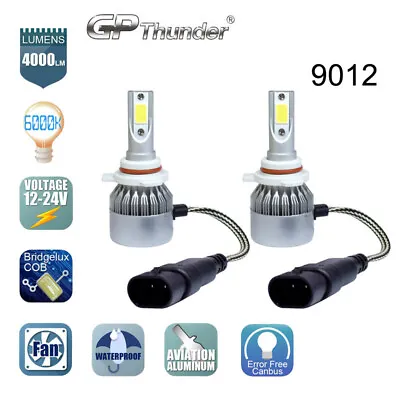 2x 9012 HIR2 9011 LED Headlight Bulb GP Thunder High/Low Beam Kit 80W 6000K Pair • $11.99