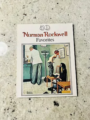 1977 Norman Rockwell 50 Favorites Large Soft Bound Book Illustrated W/ Descripts • $1