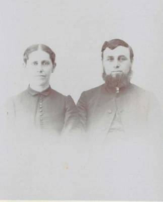 $12.99 • Buy CDV Cabinet Card Amish Mennonite Couple Bearded Man  Harrisonburg VA 13