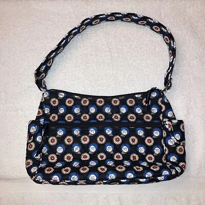 NWOT Vera Bradley Night Owl Design Blue White Black Red Bag Tortoise Shell Strap • $20