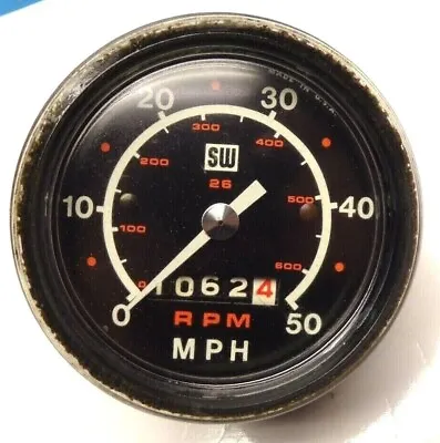 Vintage Stewart Warner 0-50 MPH Speedometer Mechanical Motorcycle Moped Bike   • $35