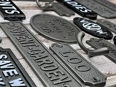WALL PLAQUE/SIGN CAST IRON - OVER 130 Designs- Various Finishes-VINTAGE • £27.99