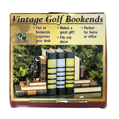 Golf Club Book Ends Golf Bag Clubs Heavy Weight Resin Book Ends • $19.19