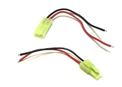Mini Tamiya RC Battery 2Pin Male Female Connector 20AWG 10cm Silicone Wire 5 Set • $8.89