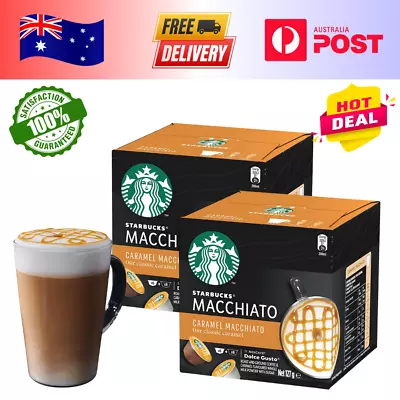 2x Starbucks Caramel Macchiato By NESCAFE Dolce Gusto Coffee Pods 6+6 Capsules  • $24.95