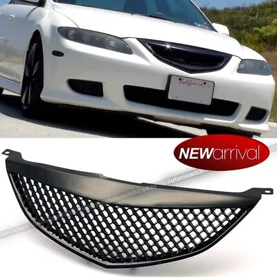 Fits 03 04 05 Mazda 6 Honeycomb Glossy Black Bumper Hood 3D Mesh Grill Grille • $49.99