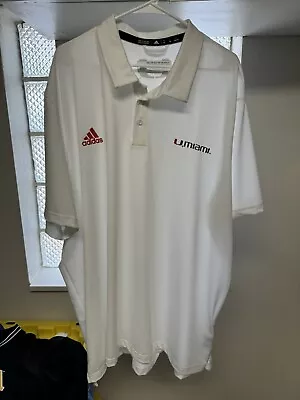 Adidas NCAA Miami Hurricanes Polo Shirt • $20