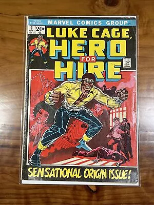 Luke Cage Hero For Hire #1 - 1st App Luke Cage & Diamond Back Marvel Comics 1972 • $155