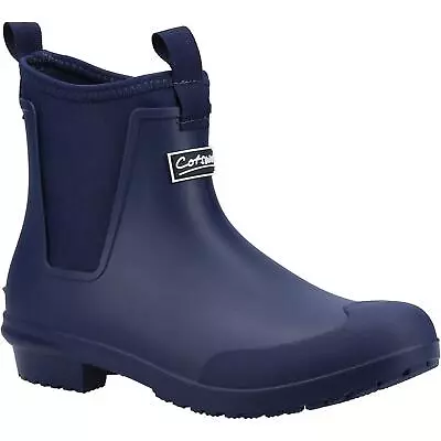 Cotswold Grovsner Navy Neoprene Ladies Waterproof Short Ankle Wellington Boots • £35.10