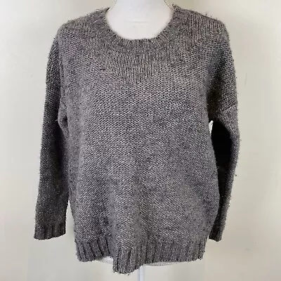 Wallace Madewell Womens XS Gray Wool Acrylic Blend Sweater Top Boxy L/S OSC39 • $20.30