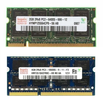 £6.59 • Buy Hynix DDR2-800MHz-200Pin, DDR3-1333MHz-204Pin, Laptop RAM Memory SO-DIMM 2GB 4GB