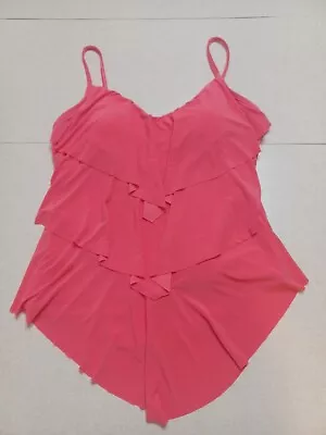 Magicsuit Tankini Swim Top Size 10 Coral Pink Padded Beach • $28