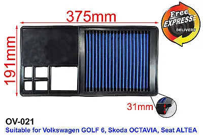 $85 • Buy High-Flow Simota Air Filter For VW GOLF 6 Seat LEON Skoda OCTAVIA OV-021