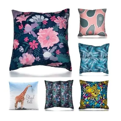 £4.29 • Buy 18  X 18  Cushion Cover Velvet Pattern Colour Print Home Sofa Bed Pillow Case