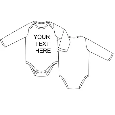 Personalised Baby Grow Long Sleeve Vest Shower Gift Boys Girls Any Name White • £5.99