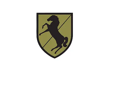 11th Armored Cavalry Regiment ACR Vinyl Window Decal/Sticker Black/Olive • $3.99