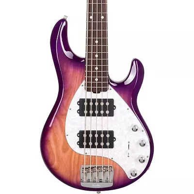Ernie Ball Music Man StingRay5 Special HH 5-String Bass Guitar Purple Sunset • $2799