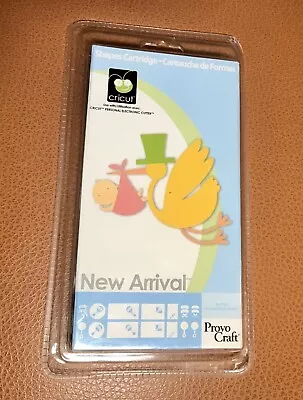 CRICUT Cartridge “New Arrival” Stork Baby Shapes New Born Shower • $17.50