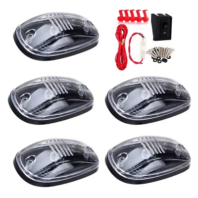 $25.15 • Buy 5pcs Clear Roof Cab Marker Light Lens + Wiring Pack For Dodge Ram 1500/2500/3500