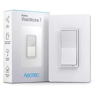 Zwave Wireless Dimmer Switch Aeotec WallMote 7 Remote Control/Scene Control... • $57.42