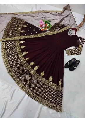 Gown Indian Kurti Pakistani Suit Anarkali Wedding Wear Dress Salwar Kameez • £35