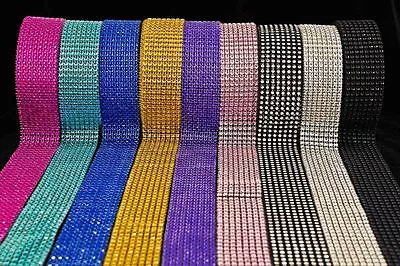 BLING RIBBON SPARKLY Sugarcraft Cake Decorating Card Craft Mesh Silver Diamante • £1.35