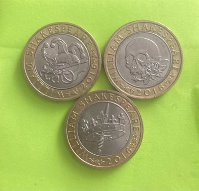 £15 • Buy 2 Pound Coin Shakespeare Collection 2016 Two Pound Coins Rare