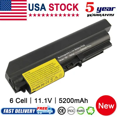 6 Cell Battery For Lenovo ThinkPad T61 R61 T400 R400 T61P 14.1  Widescreen • $16.99