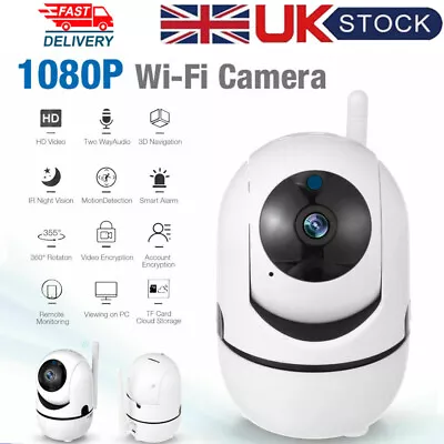 1080P IP Security Camera Wireless WIFI CCTV HD PTZ Smart IR Camera In/Outdoor • £13.19