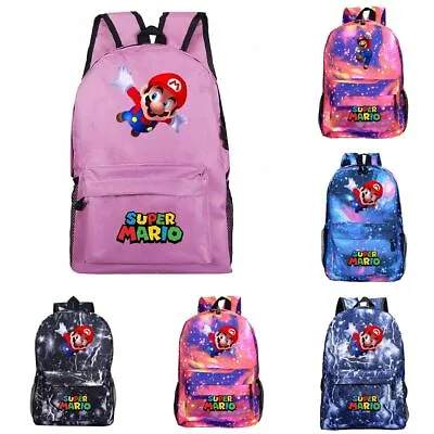 £13.67 • Buy Children Super Mario Backpack School Bag Students Bookbag Handbag Travelbag Gift